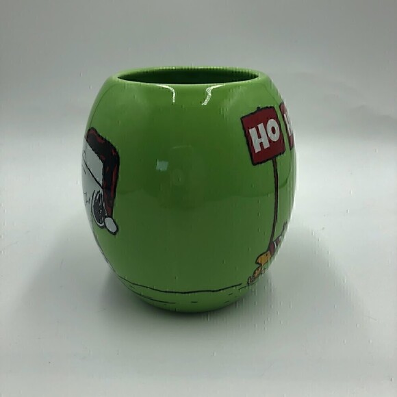 Peanuts Christmas Kcare Green Snoopy Woodstock Oversized Ceramic Mug Cup - Picture 9 of 13